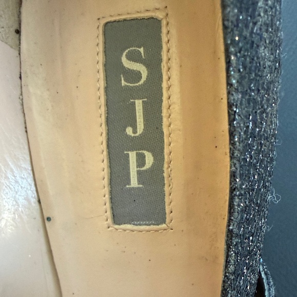 SJP by Sarah Jessica Parker Glitter Mary Jane Heels 38.5 Handmade Italy - Picture 6 of 7